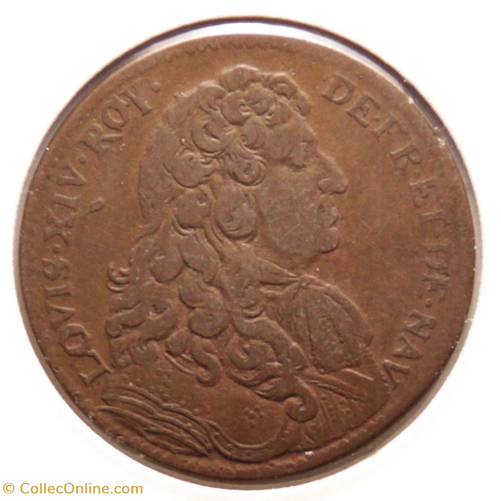 Louis XIV. (n.d.) Cuivre. monnaies paranumismatique jetons poids louis xiv n d cuivre