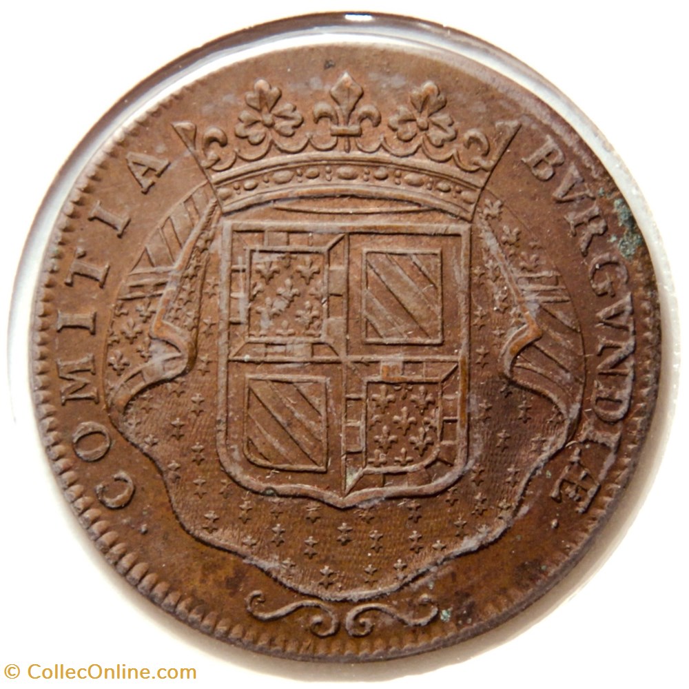 monnaies paranumismatique jetons poids etats de bourgogne 1722 cuivre