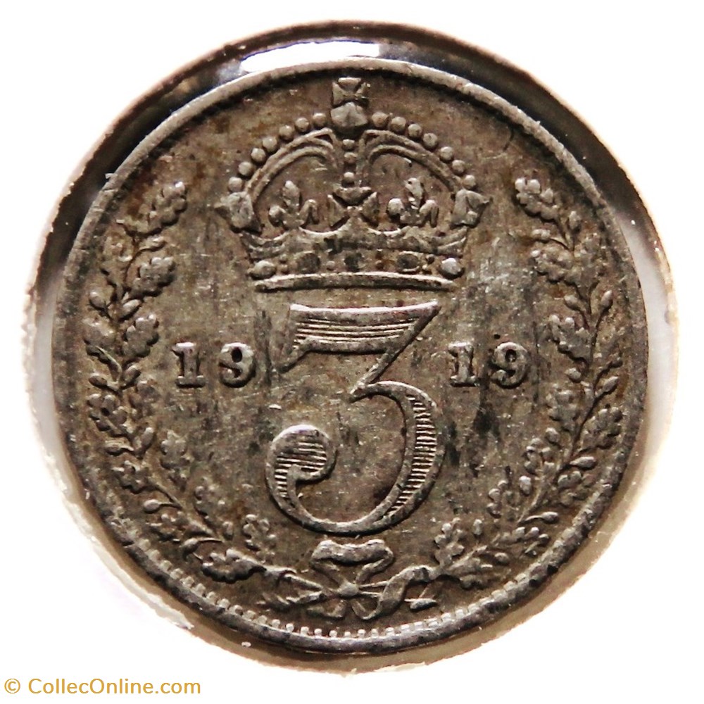 George V - 3 Pence 1919. monnaies monde royaume uni george v 3 pence 1919