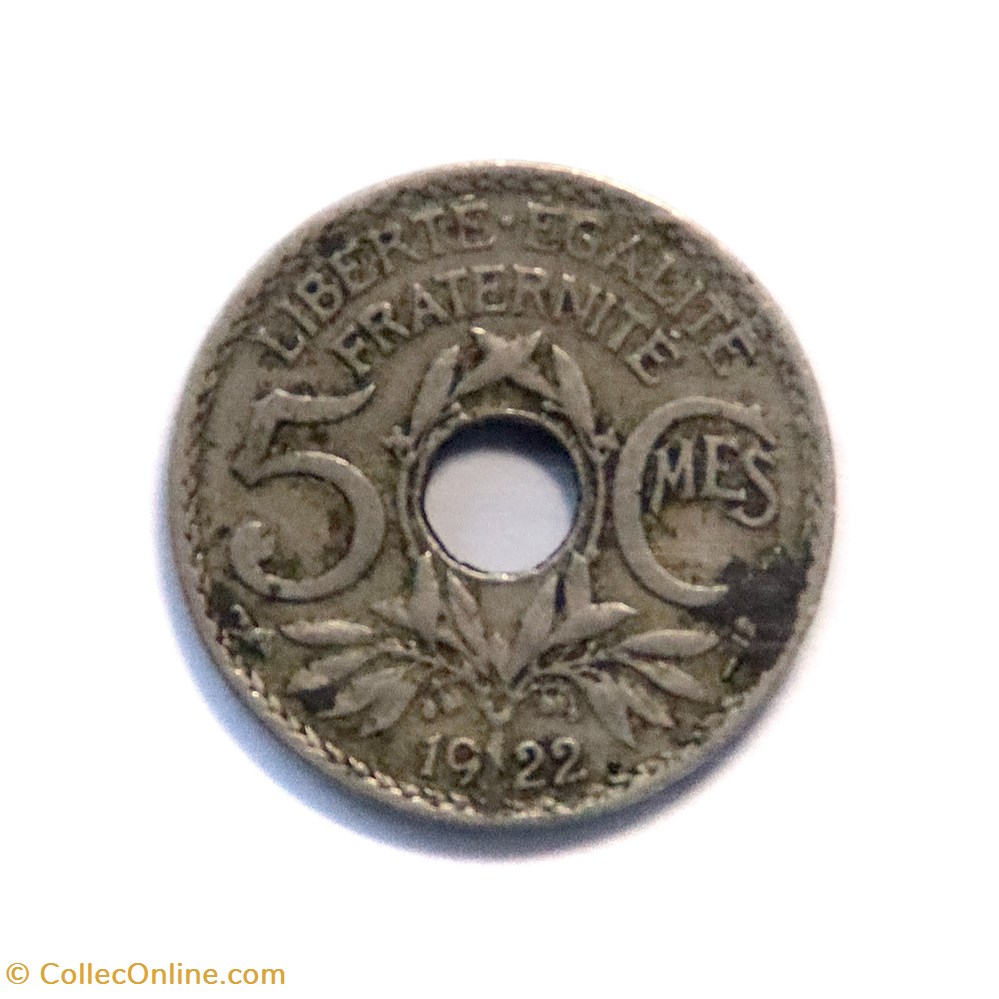 5 centimes Lindauer 1922, petit module monnaies monde france 5 centimes lindauer 1922 petit module