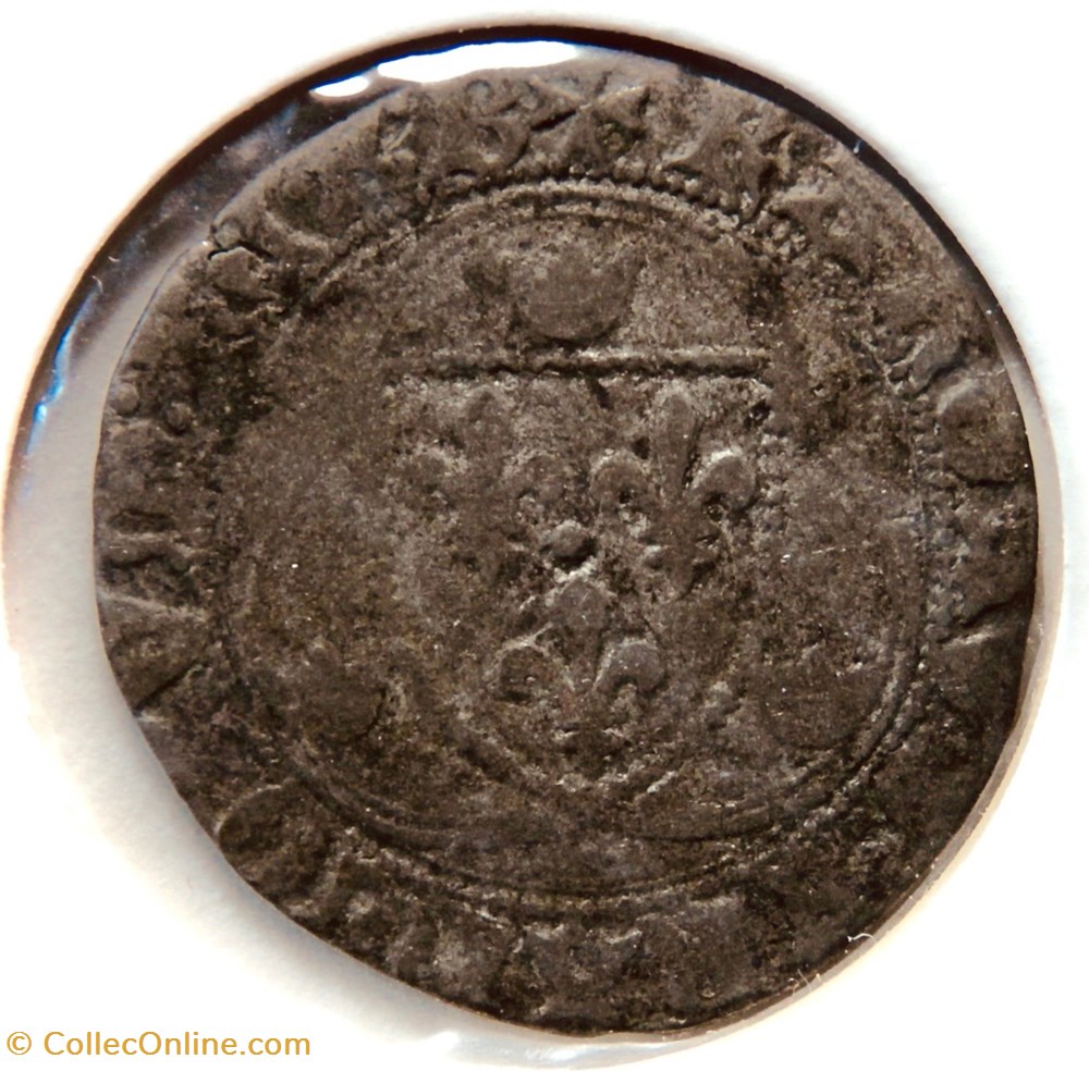 Charles VII Blanc à la couronne Bourges monnaies europe medievale france royales charles vii blanc a la couronne bourges