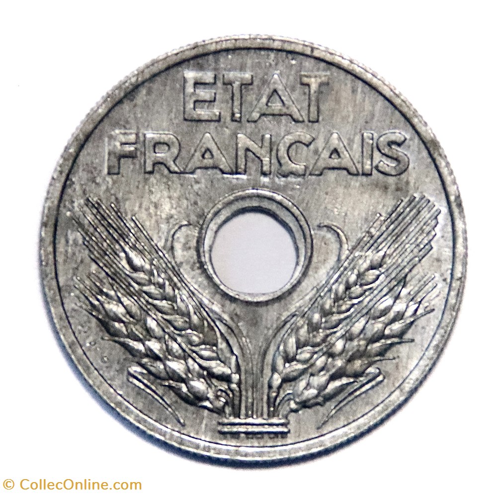 Vingt centimes Etat Français, 1941 type VINGT monnaies monde france vingt centimes etat francais 1941 type vingt