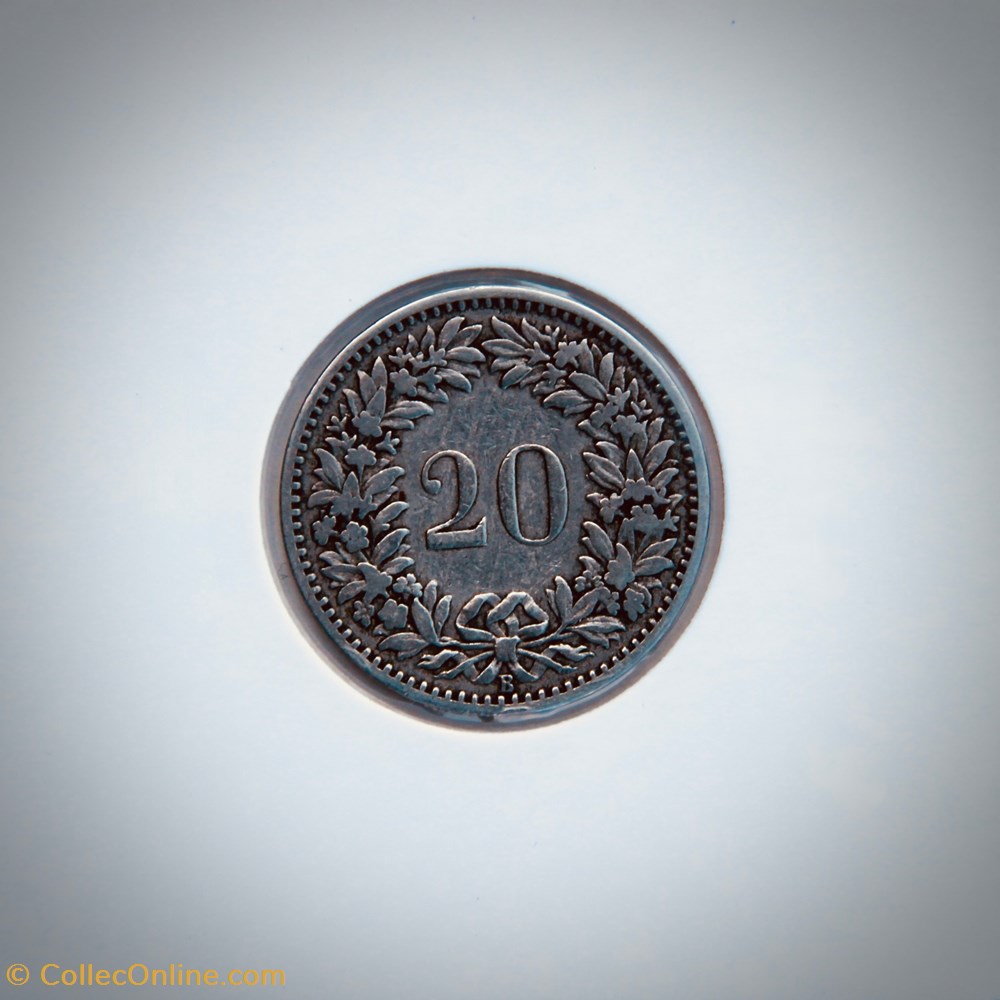 20 Centimes Libertas 1881 B monnaies monde suisse 20 centimes libertas 1881 b