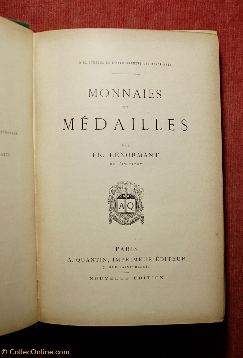Monnaies et Médailles par Fr Lenormant. livres ouvrages monnaies et medailles par fr lenormant