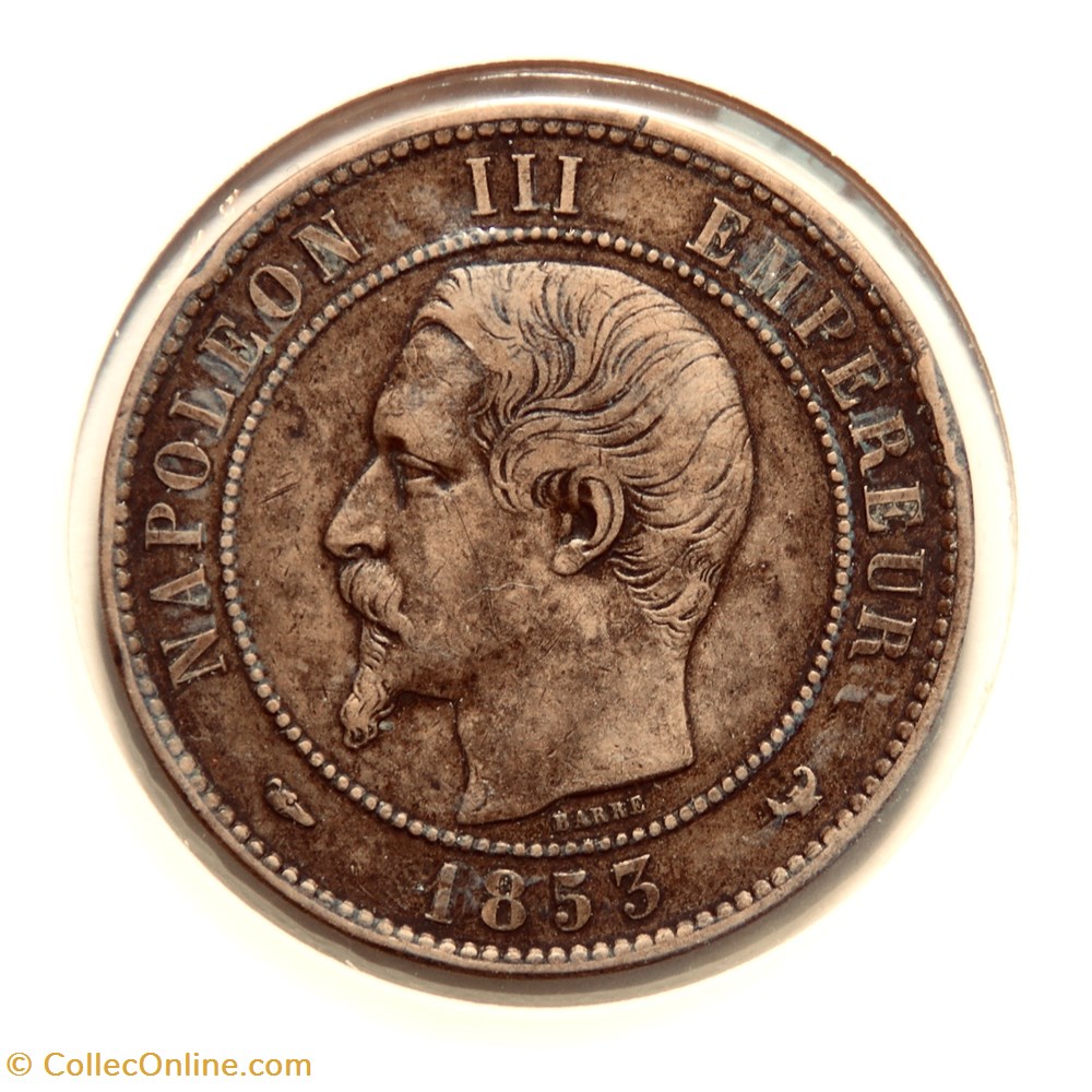 Module de Dix Centimes - Visite de Napoléon III à Lille, 1853 monnaies paranumismatique jetons poids module de dix centimes visite de napoleon iii a lille 1853