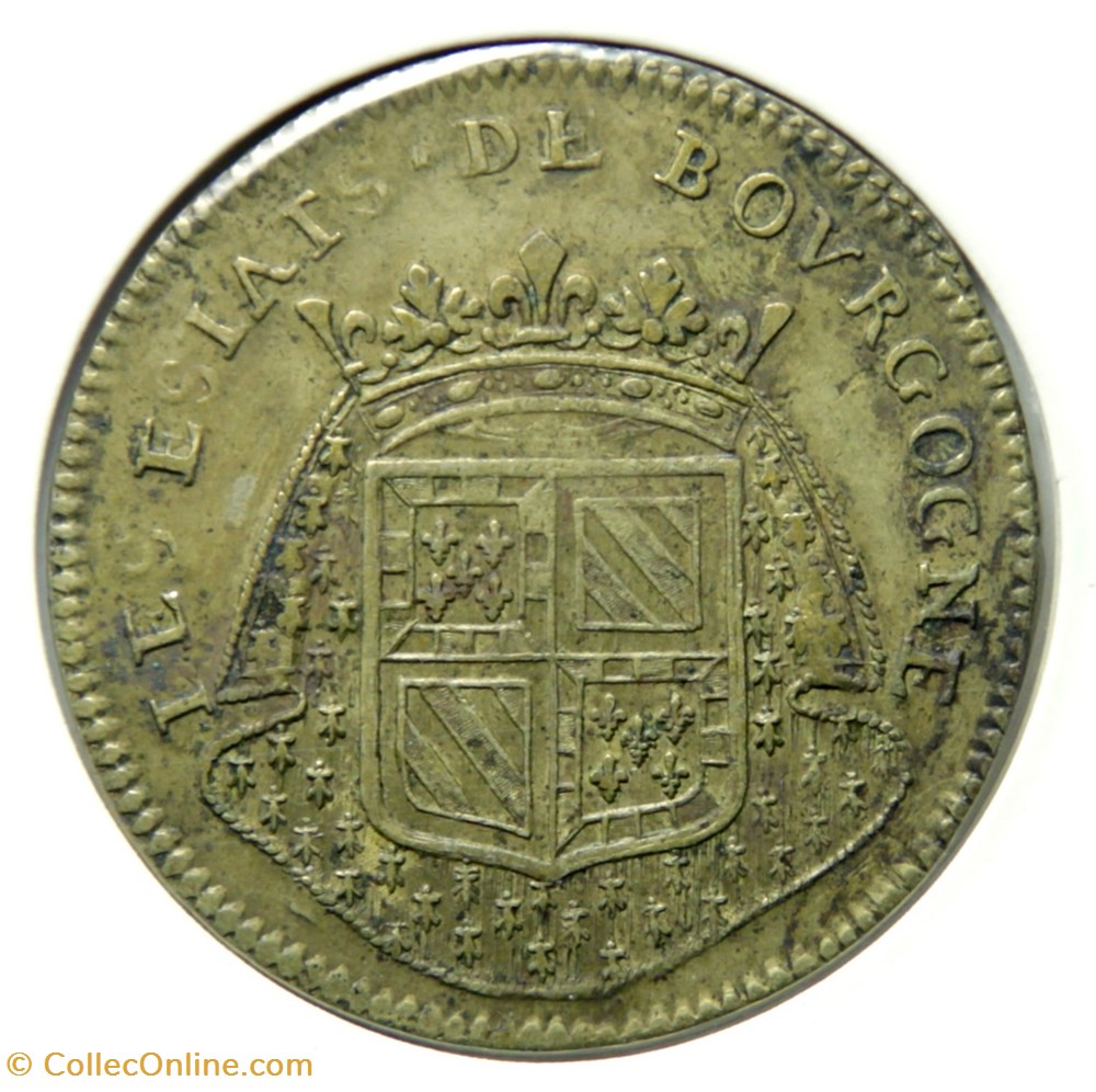 monnaies paranumismatique jetons poids etats de bourgogne le jeune duc de bourgogne 1686 laiton