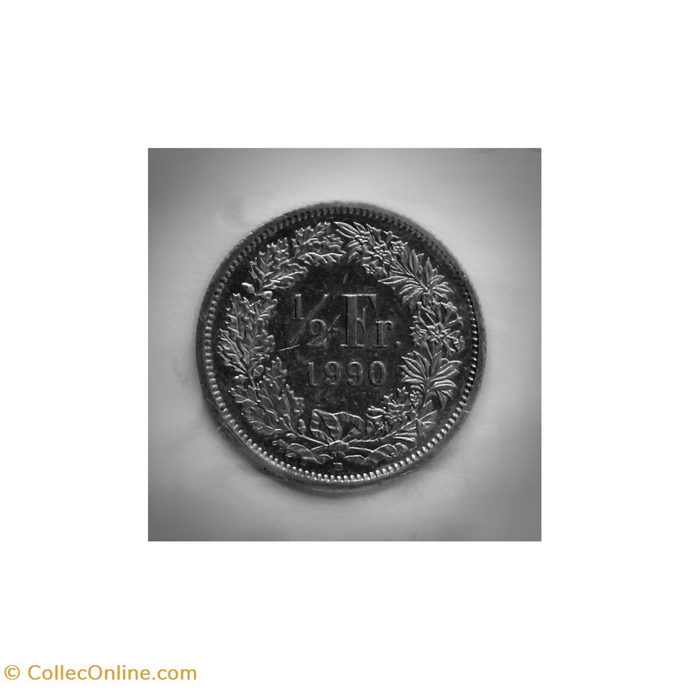 1/2 Franc 1990 B monnaies monde suisse 1 2 franc 1990 b