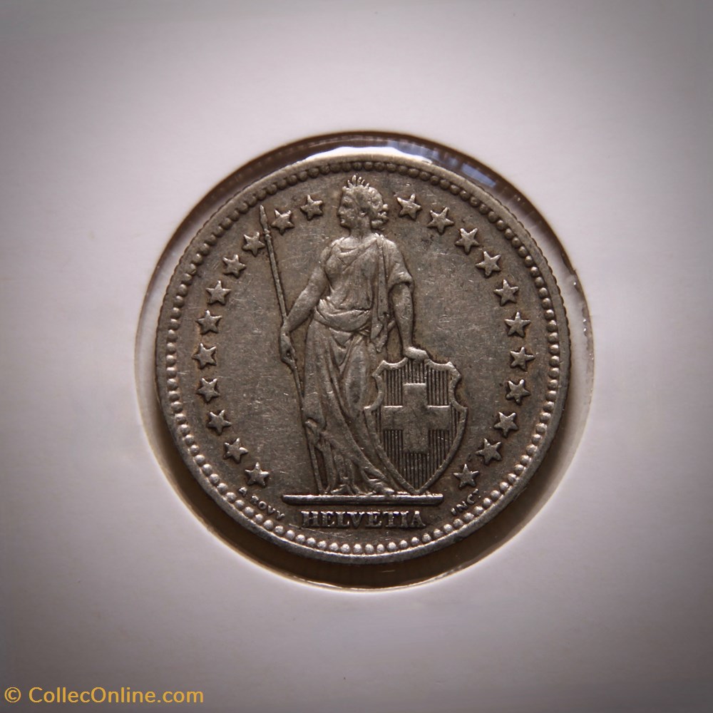 2 Francs 1947 B Helvetia debout monnaies monde suisse 2 francs 1947 b helvetia debout