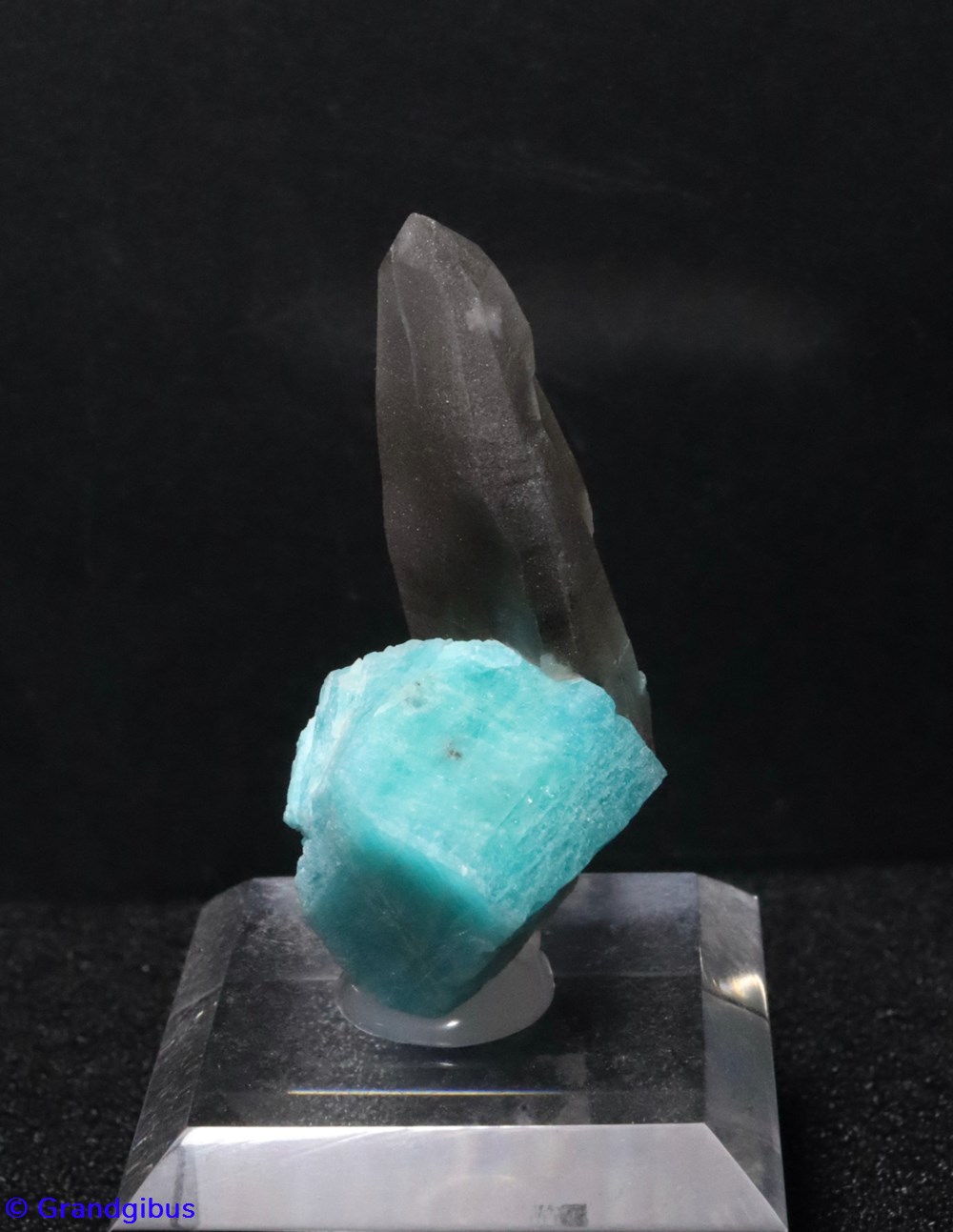 Amazonite et Quartz fumé (Colorado, USA) mineraux meteorites microcline amazonite et quartz fume colorado usa