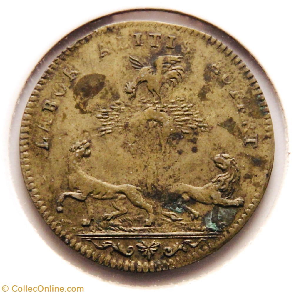 monnaies paranumismatique jetons poids louis xiv guerre de succession espagne n d laiton