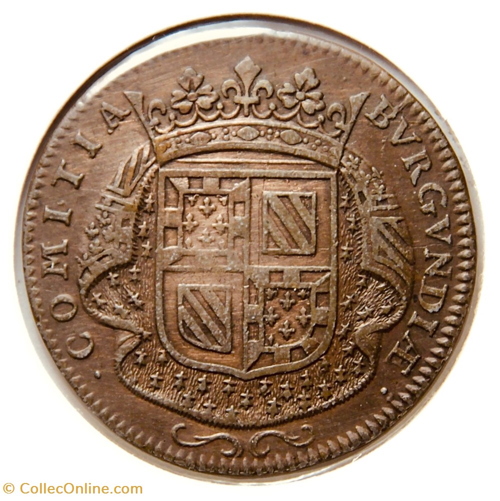 monnaies paranumismatique jetons poids etats de bourgogne naissance du petit fils de louis xiv 1682 cuivre