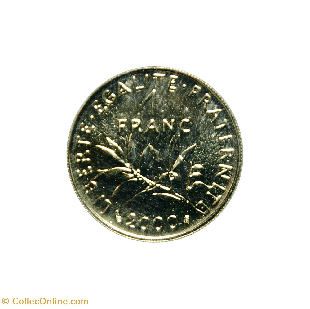 1 Franc Semeuse 2000 Or monnaies monde france 1 franc semeuse 2000 or