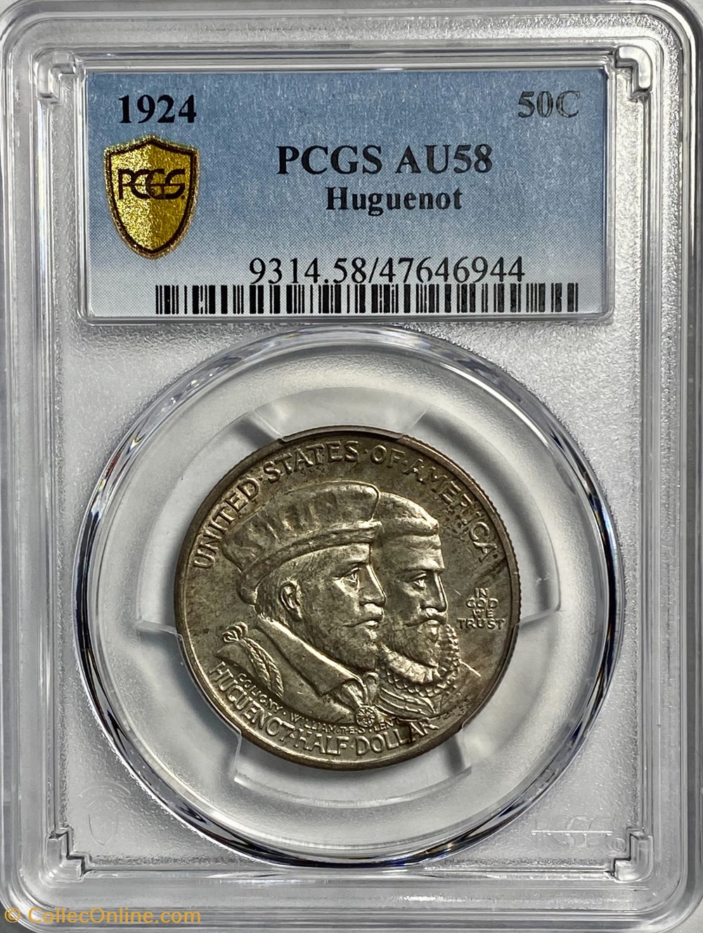 ½ Dollar - Huguenot Wallon, 1924 3 monnaies monde etats unis dollar huguenot wallon 1924