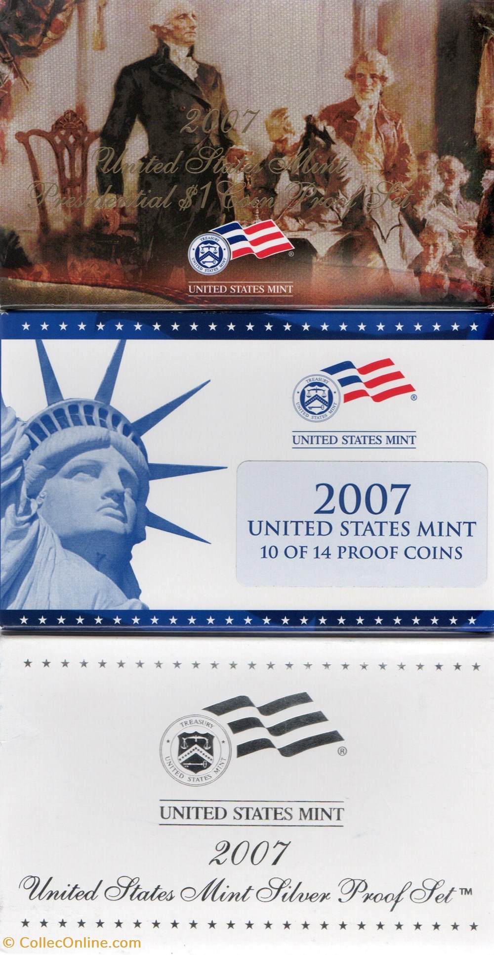 Série 2007 S - US Mint 50 State Quarters Proof 3 monnaies monde etats unis serie 2007 s us mint 50 state quarters proof