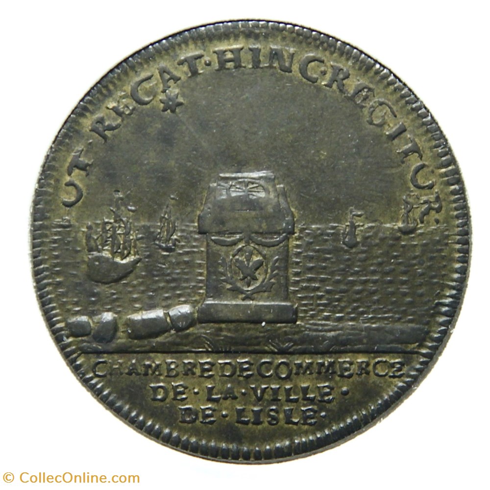 Louis XV - Chambre de commerce de Lille, n.d. monnaies paranumismatique jetons poids louis xv chambre de commerce de lille n d