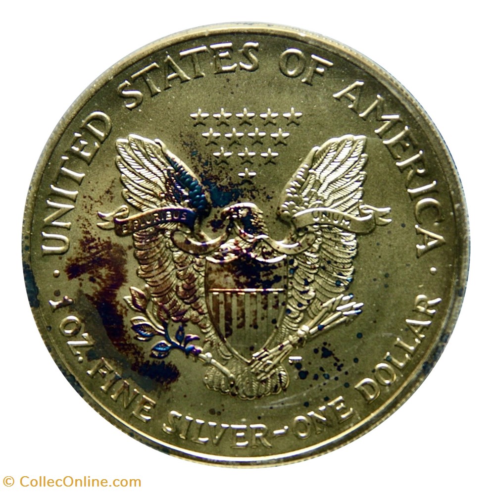 1 Dollar - Silver Eagle, 2004 (colorisé) monnaies monde etats unis 1 dollar silver eagle 2004 colorise