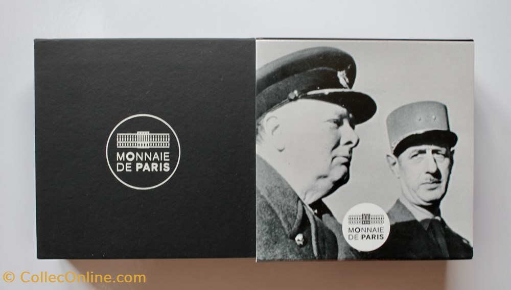 monnaies euros france 5 or 2021 de gaulle churchill