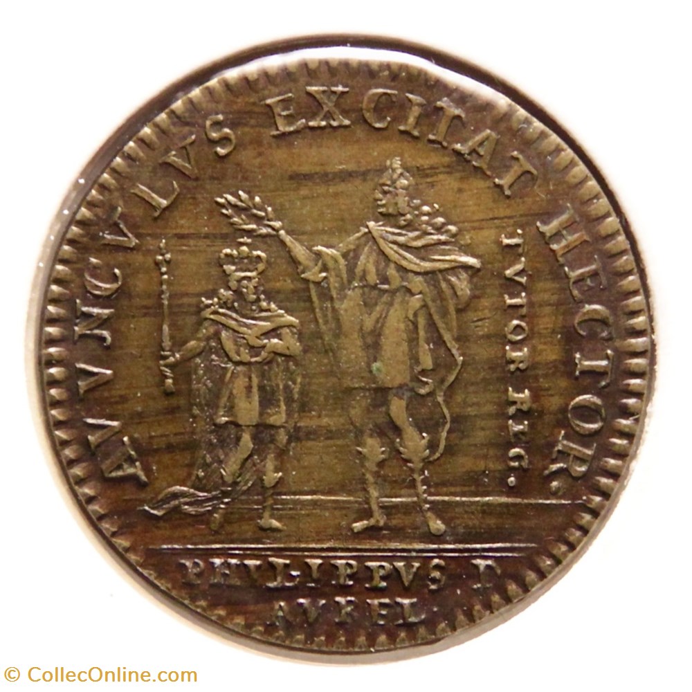 monnaies paranumismatique jetons poids louis xv le roi et le regent n d laiton