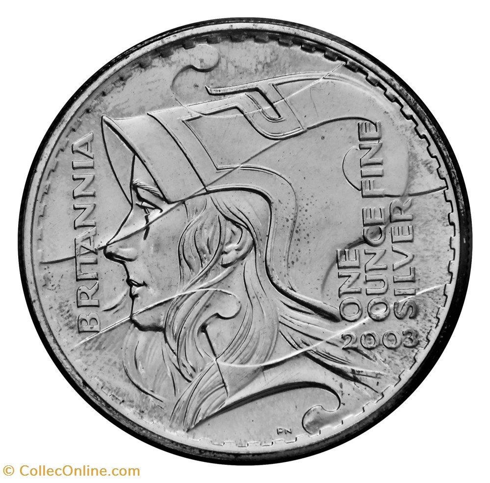 Elizabeth II - 2 £ 2003 Britannia . monnaies lingots bullion piece d argent elizabeth ii 2 2003 britannia