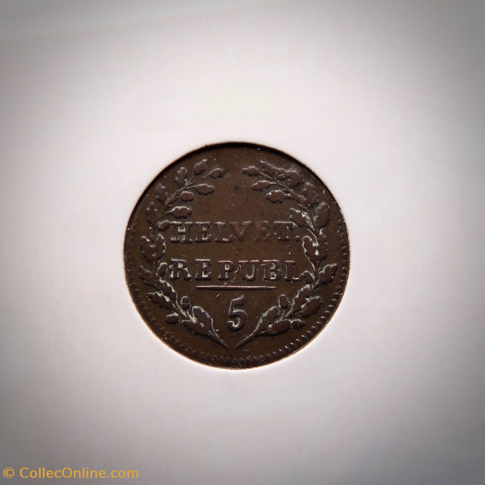 monnaies monde suisse republique helvetique 1 2 batzen 5 rappen 1799