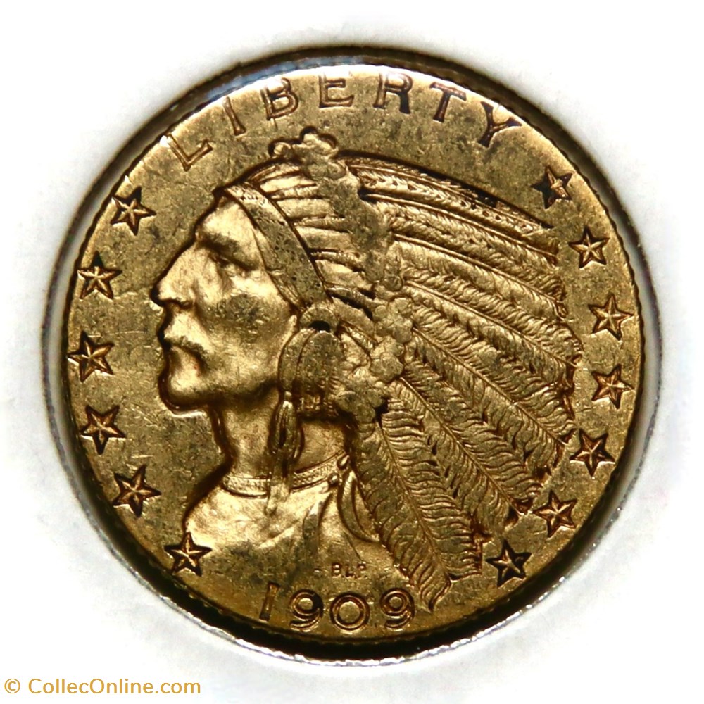 5 Dollars - Indian Head, 1909 S monnaies monde etats unis 5 dollars indian head 1909 s