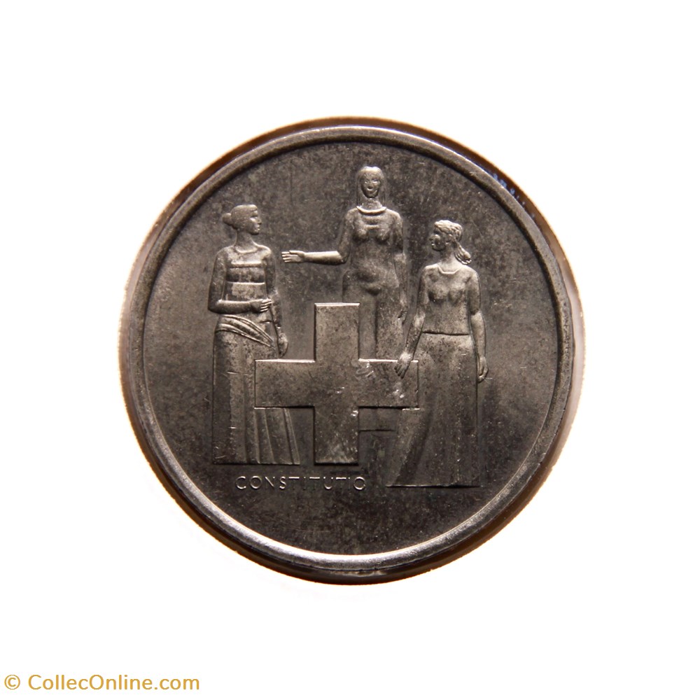 monnaies monde suisse 5 francs 1974 b revision de la constitution