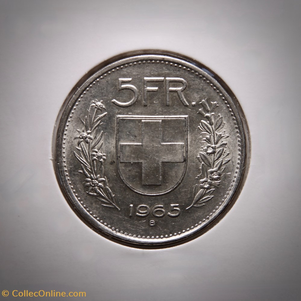 5 Francs1965 B Berger (p.m) monnaies monde suisse 5 francs1965 b berger p m