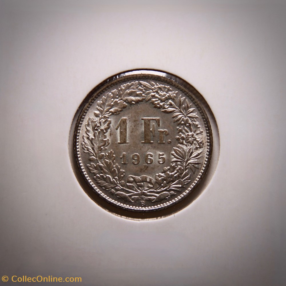 1 Franc 1965 B Helvetia debout monnaies monde suisse 1 franc 1965 b helvetia debout