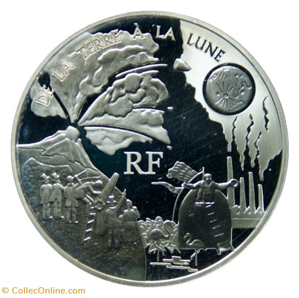 1 € 1/2 Argent 2005 De la Terre à la Lune monnaies euros france 1 1 2 argent 2005 de la terre a la lune