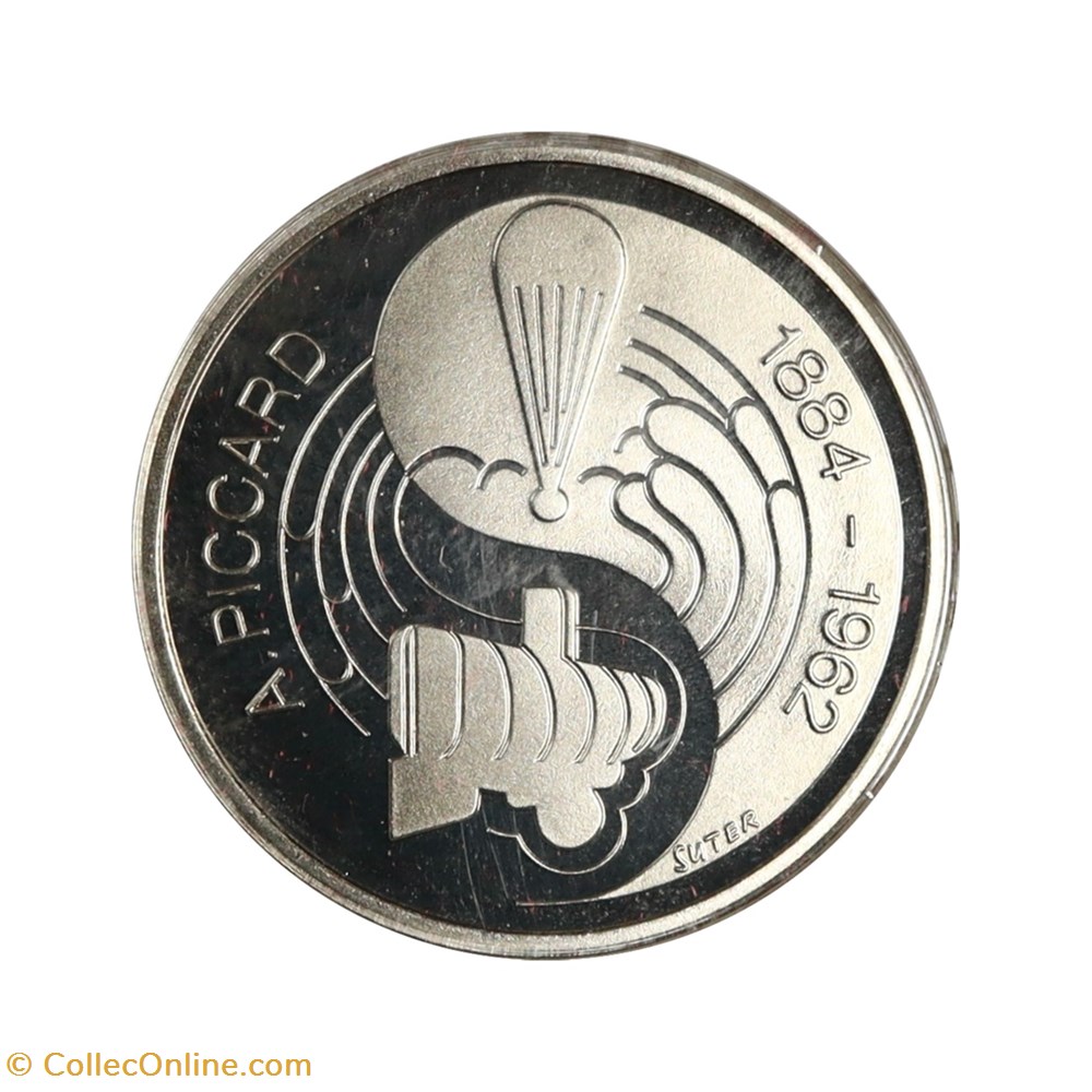 5 Francs 1984 Centenaire d'Auguste Piccard monnaies monde suisse 5 francs 1984 centenaire auguste piccard