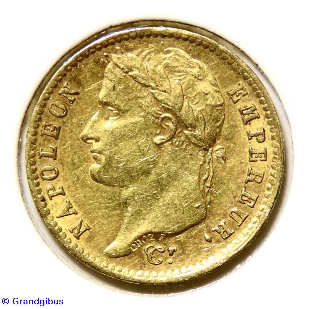 20 Fr. Empire Français 1814 W - Napoléon Tête laurée. 3 monnaies monde france 20 fr empire francais 1814 w napoleon tete lauree