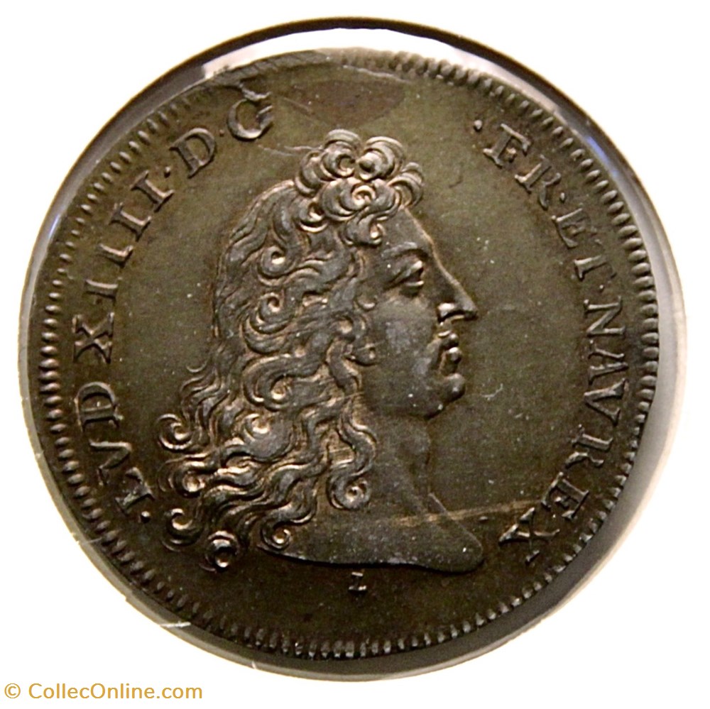 Louis XIV - Les états de Lille 1677 monnaies paranumismatique jetons poids louis xiv les etats de lille 1677