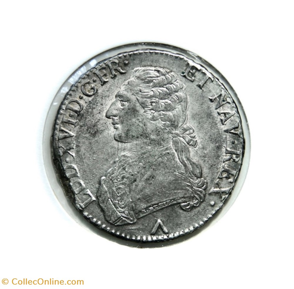 Louis XVI 1776 W Écu aux branches d'olivier monnaies europe medievale france royales louis xvi 1776 w ecu aux branches olivier