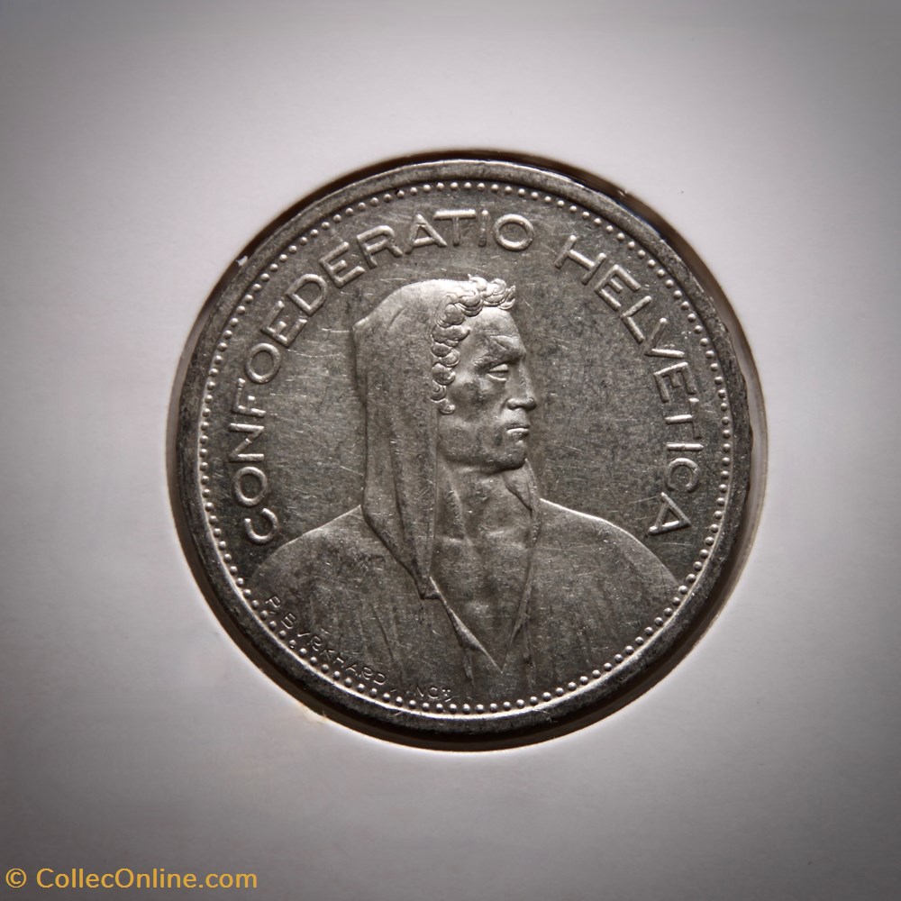 5 Francs 1953 B Berger (p.m) monnaies monde suisse 5 francs 1953 b berger p m
