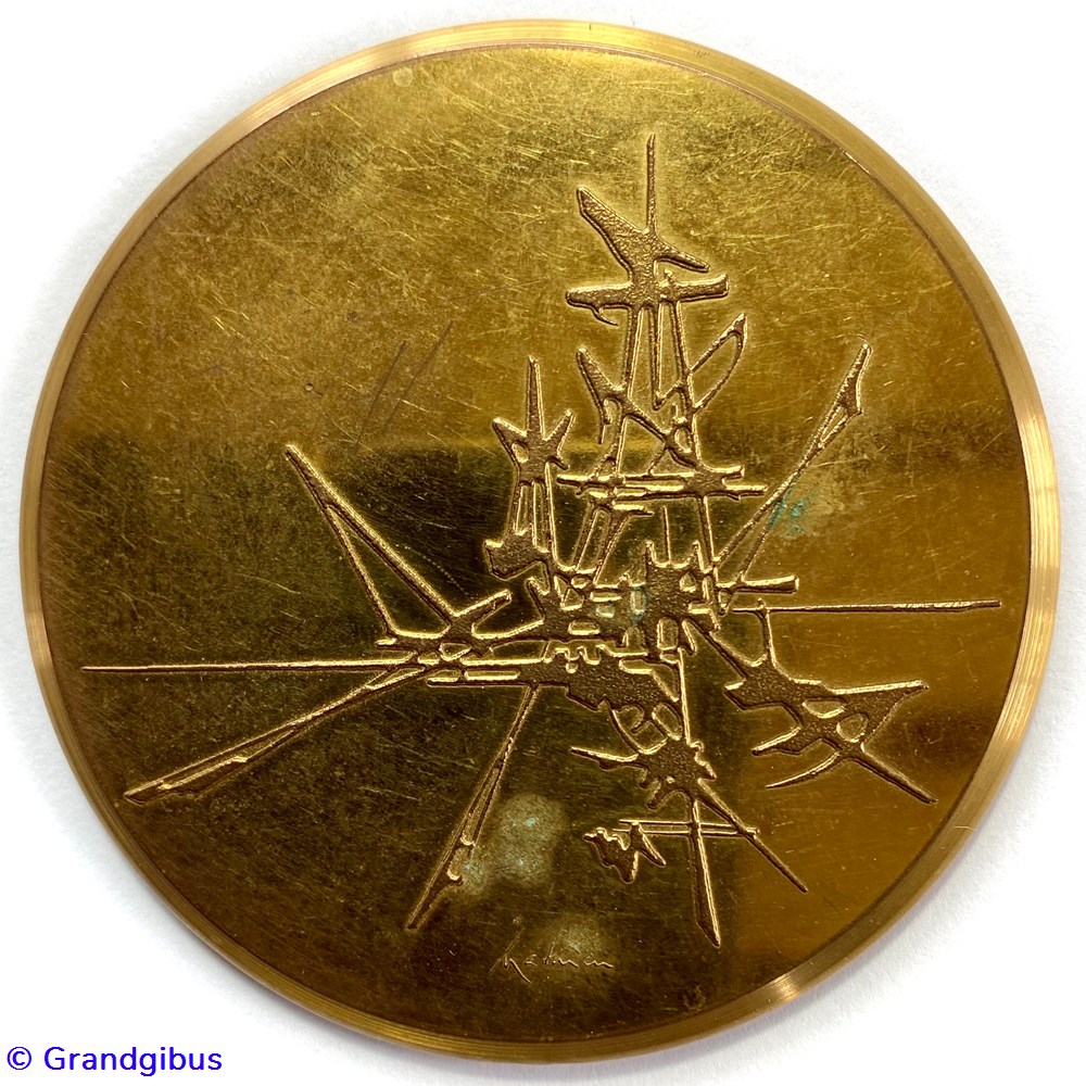 Médaille bronze Georges Mathieu (s.d.) monnaies paranumismatique jetons poids medaille bronze georges mathieu s d
