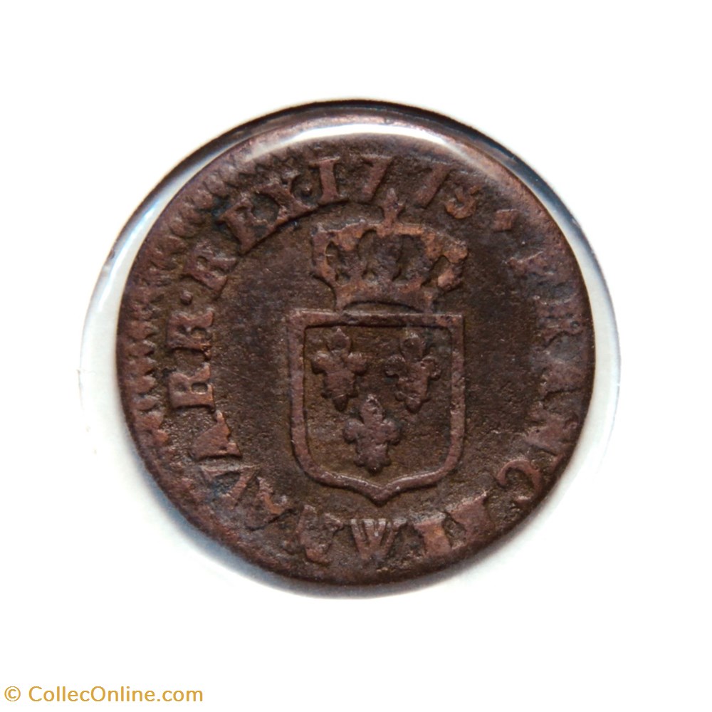 monnaies europe medievale france royales louis xv 1773w liard a la vieille tete