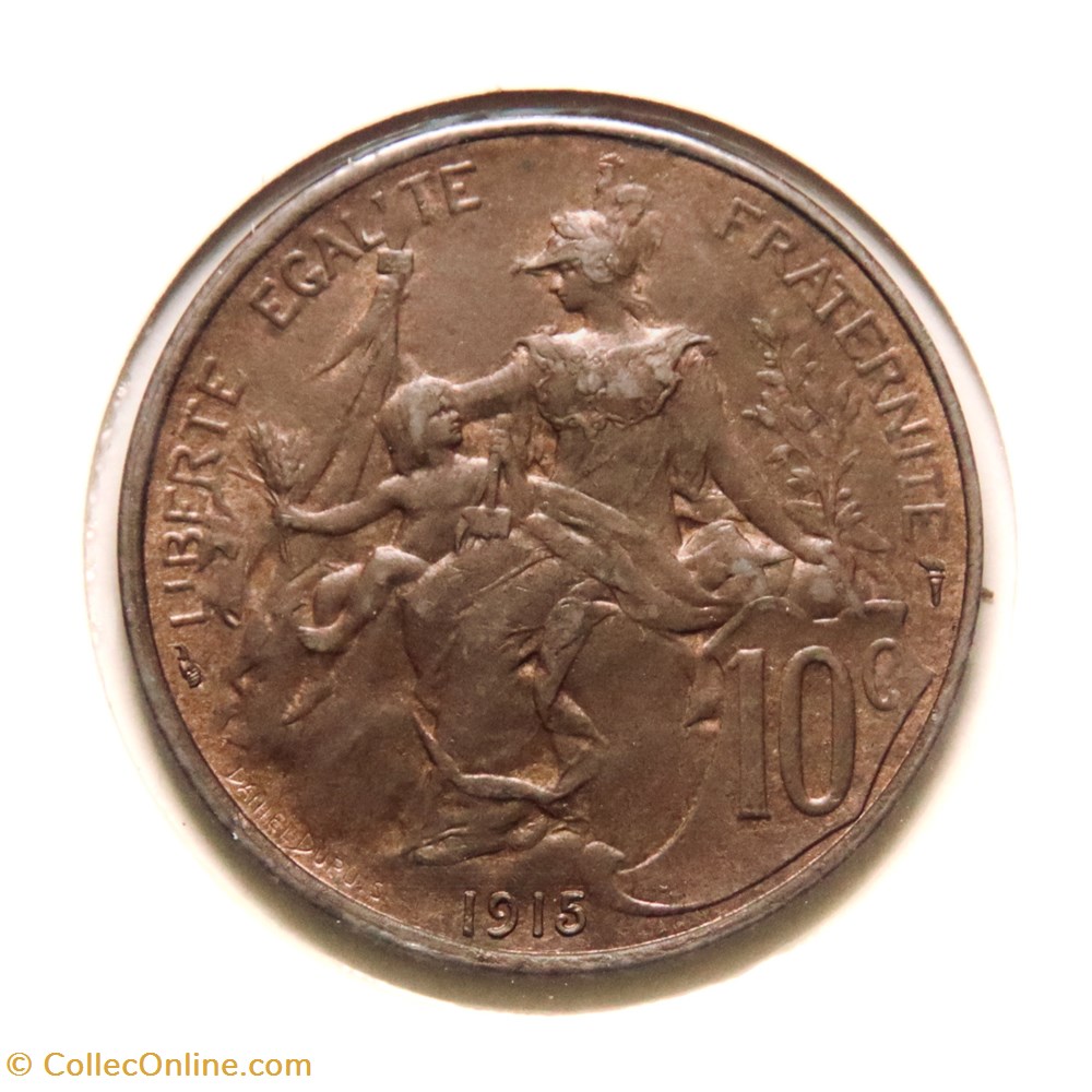 10 Centimes Daniel-Dupuis - 1915 monnaies monde france 10 centimes daniel dupuis 1915
