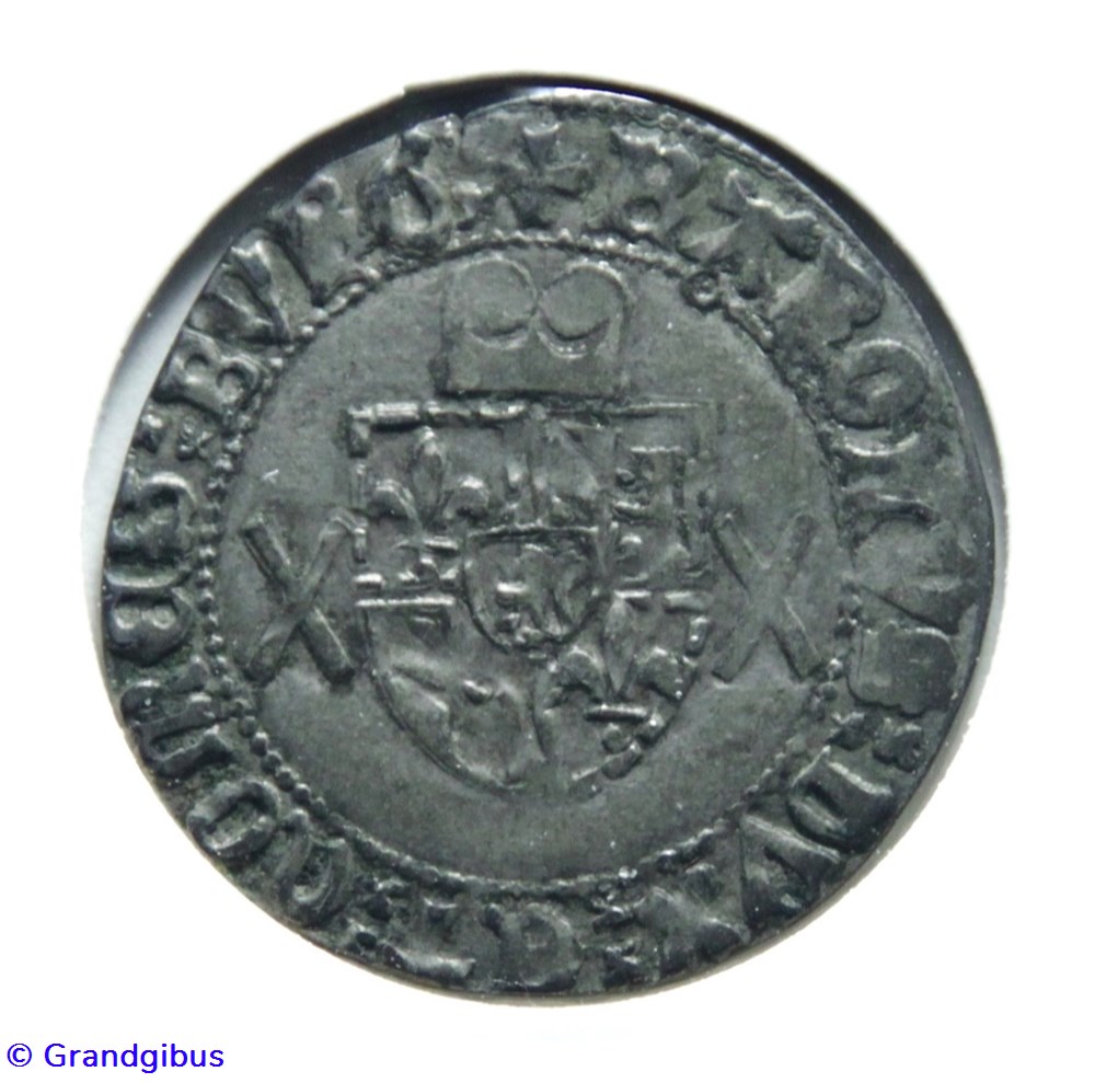 Charles le Téméraire - Gros au briquet, Dijon monnaies europe medievale pays bas bourguignons charles le temeraire gros au briquet dijon