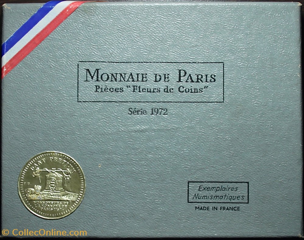 monnaies monde france boite fdc 1972 monnaie de paris