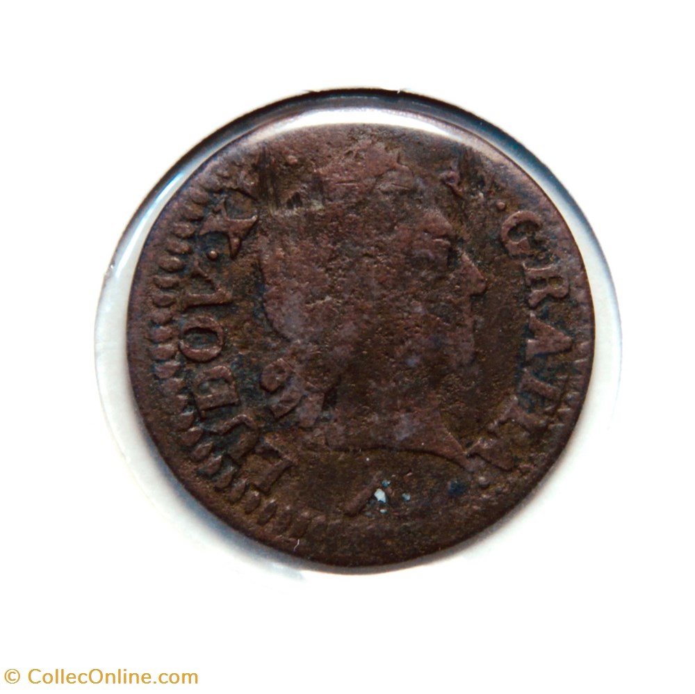 monnaies europe medievale france royales louis xv 1773w liard a la vieille tete