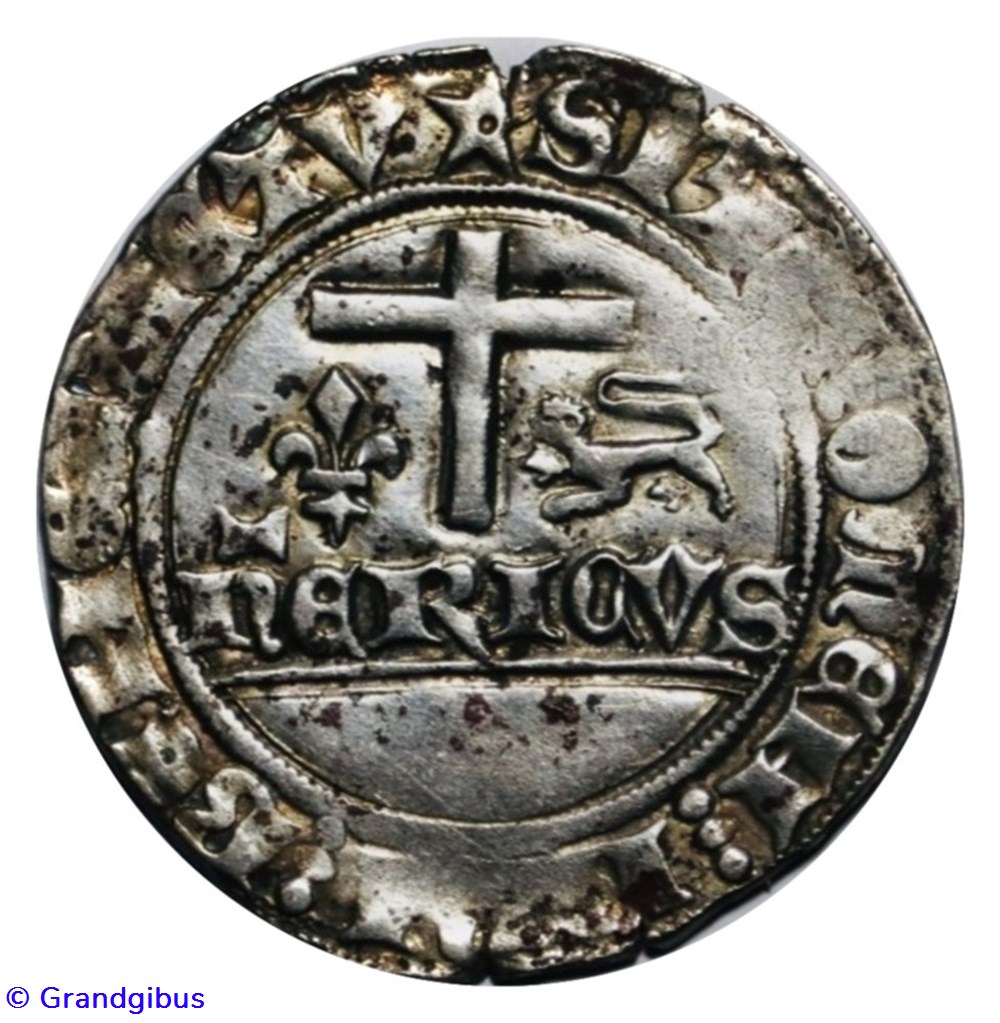 monnaies europe medievale france royales henri vi grand blanc aux ecus saint quentin