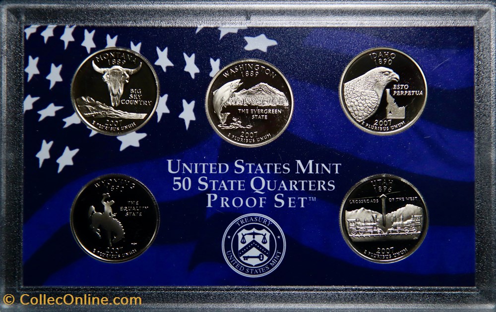 Série 2007 S - US Mint 50 State Quarters Proof monnaies monde etats unis serie 2007 s us mint 50 state quarters proof