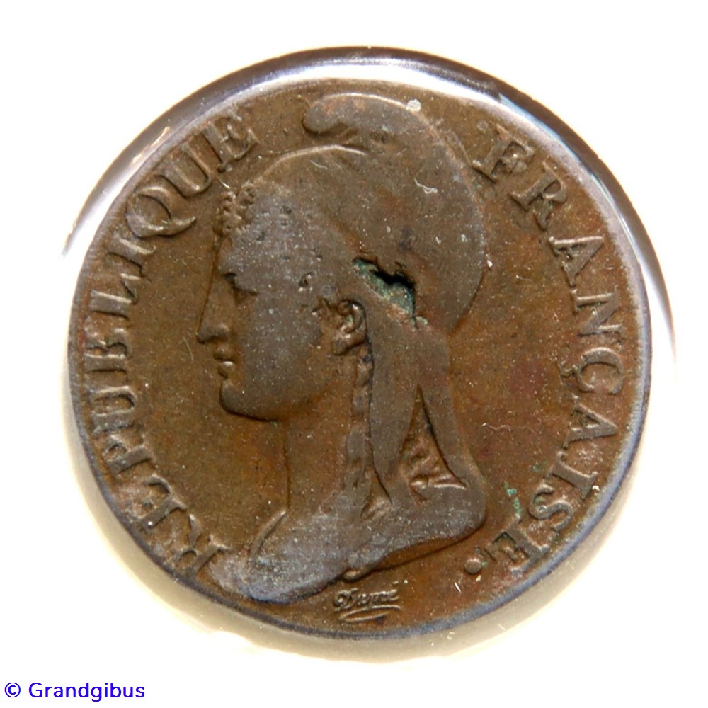 monnaies monde france 5 centimes petit module an 4 a