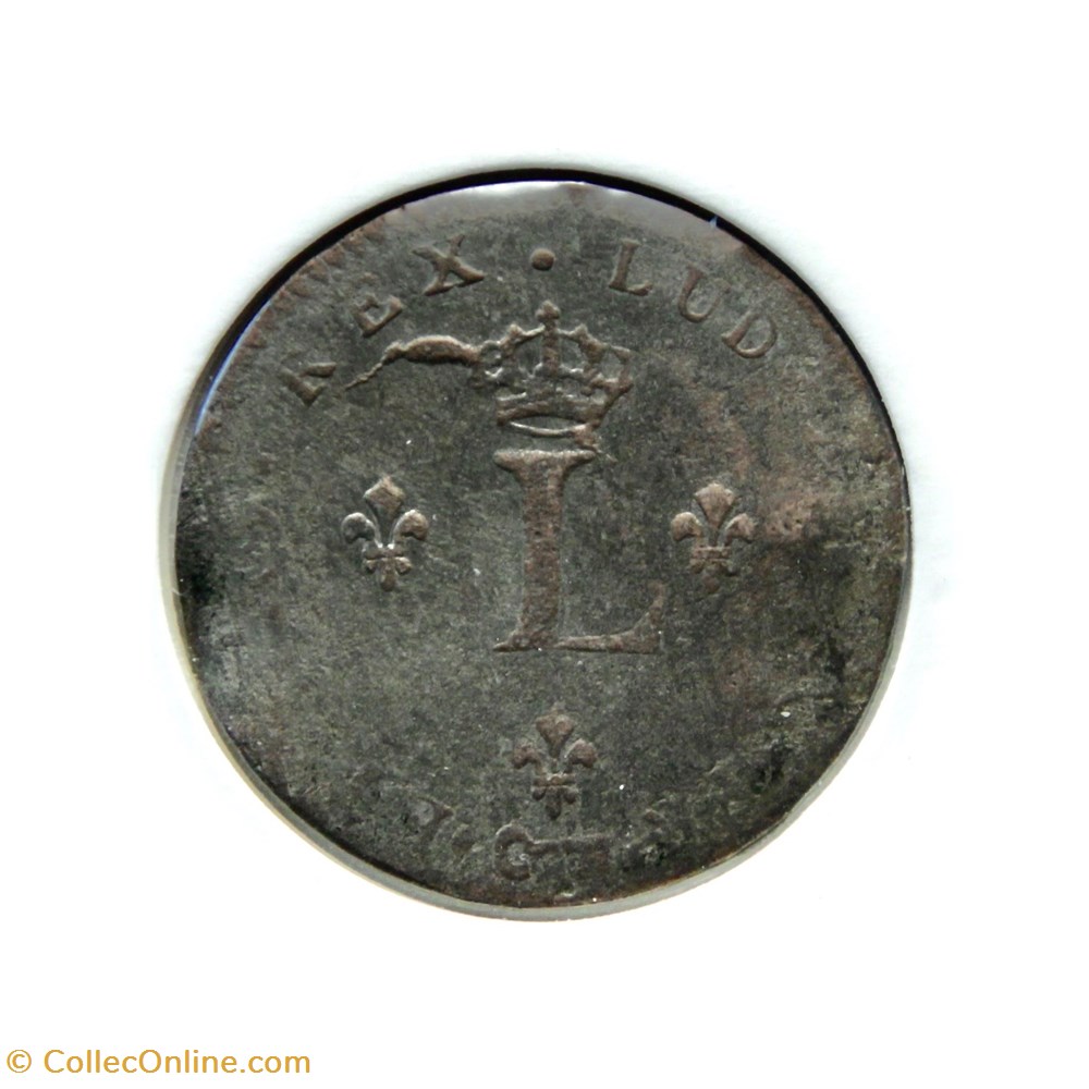 monnaies europe medievale france royales louis xv 1740s double sol aux 2 l