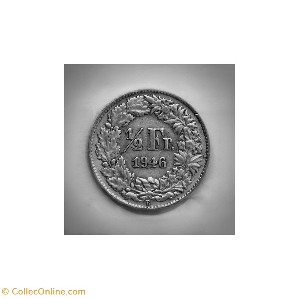 1/2 Franc 1946 B monnaies monde suisse 1 2 franc 1946 b