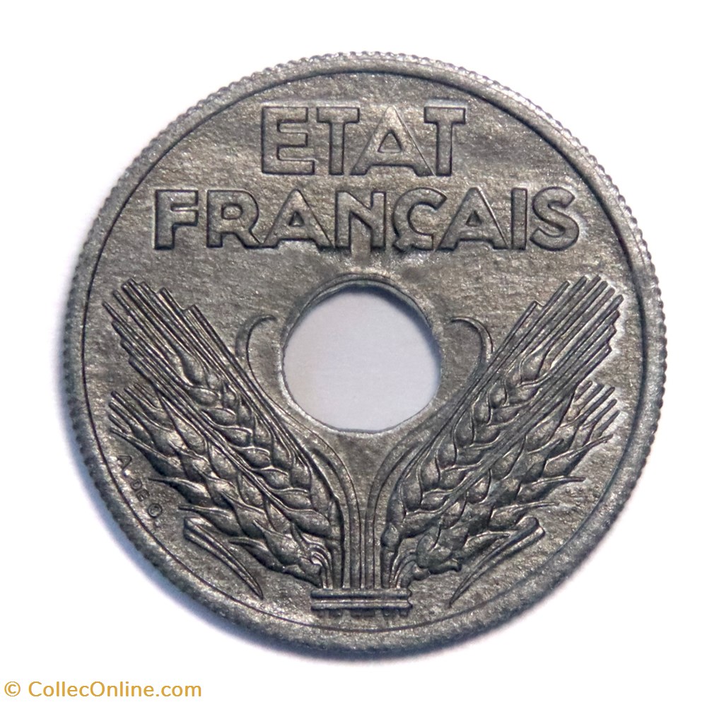 monnaies monde france 10 centimes etat francais 1941 grand module