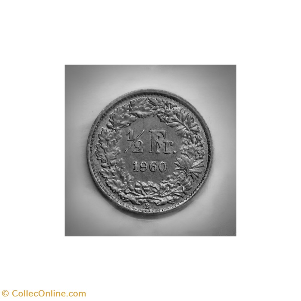 1/2 Franc 1960 B monnaies monde suisse 1 2 franc 1960 b