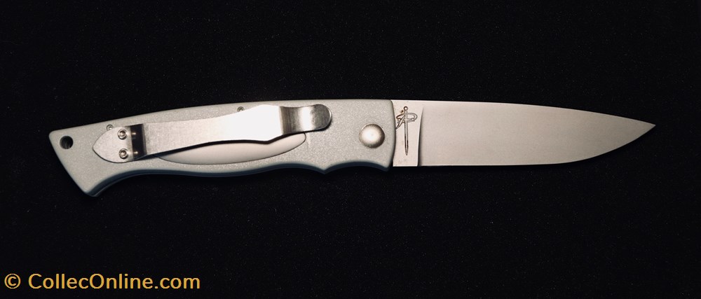 P60 - Automatique OTS Perceval (manche gris) 2 couteaux de poches p60 automatique ots perceval manche gris