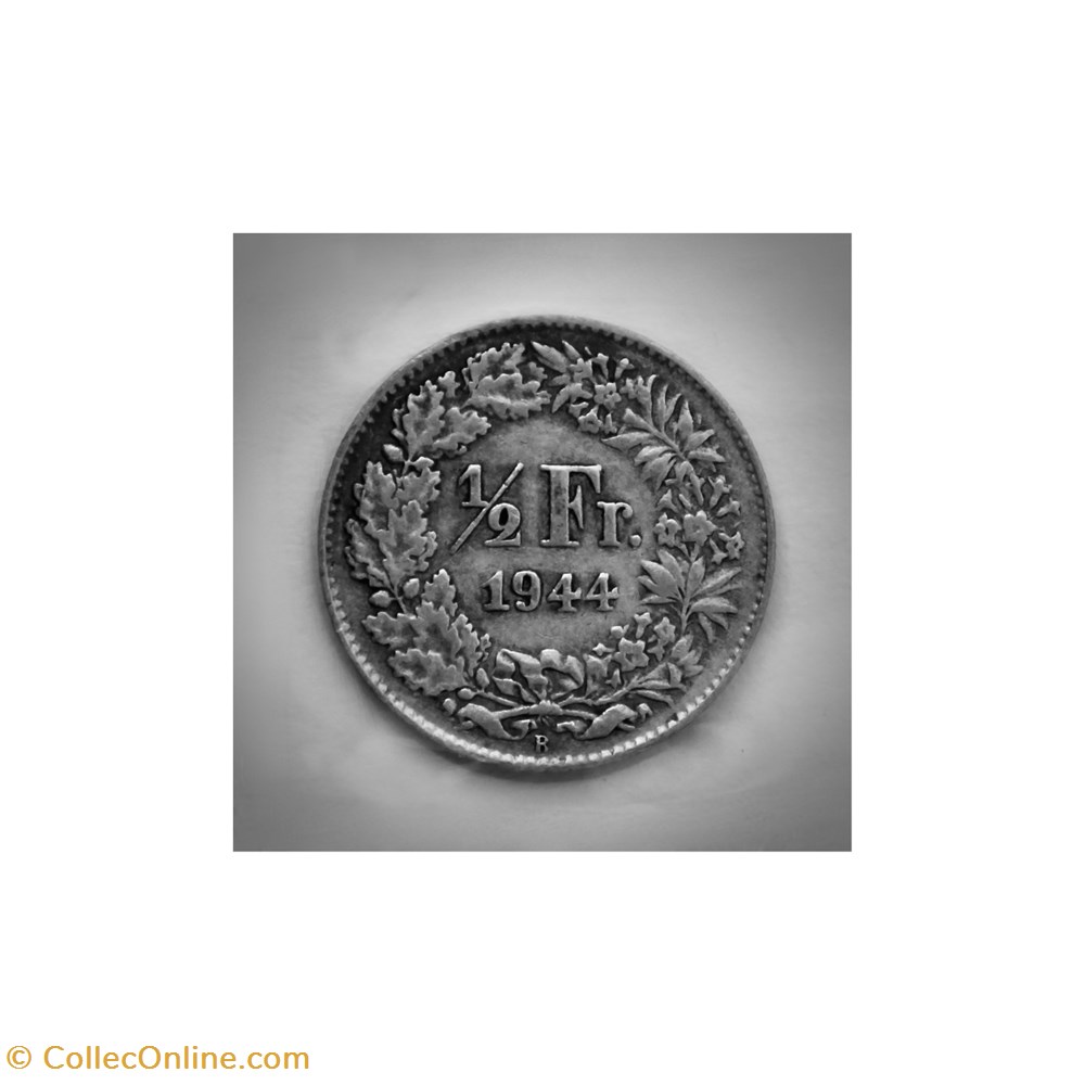 1/2 Franc 1944 B monnaies monde suisse 1 2 franc 1944 b