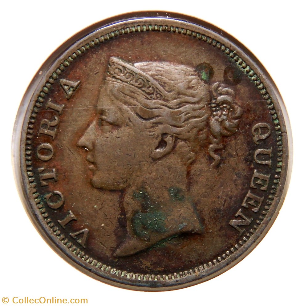 East India Company - 1 Cent 1845. monnaies colonies britanniques east india company 1 cent 1845